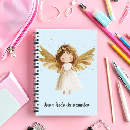 Personalisierter Collegeblock - Schutzengel - Notizheft - Hausaufgabenheft copy