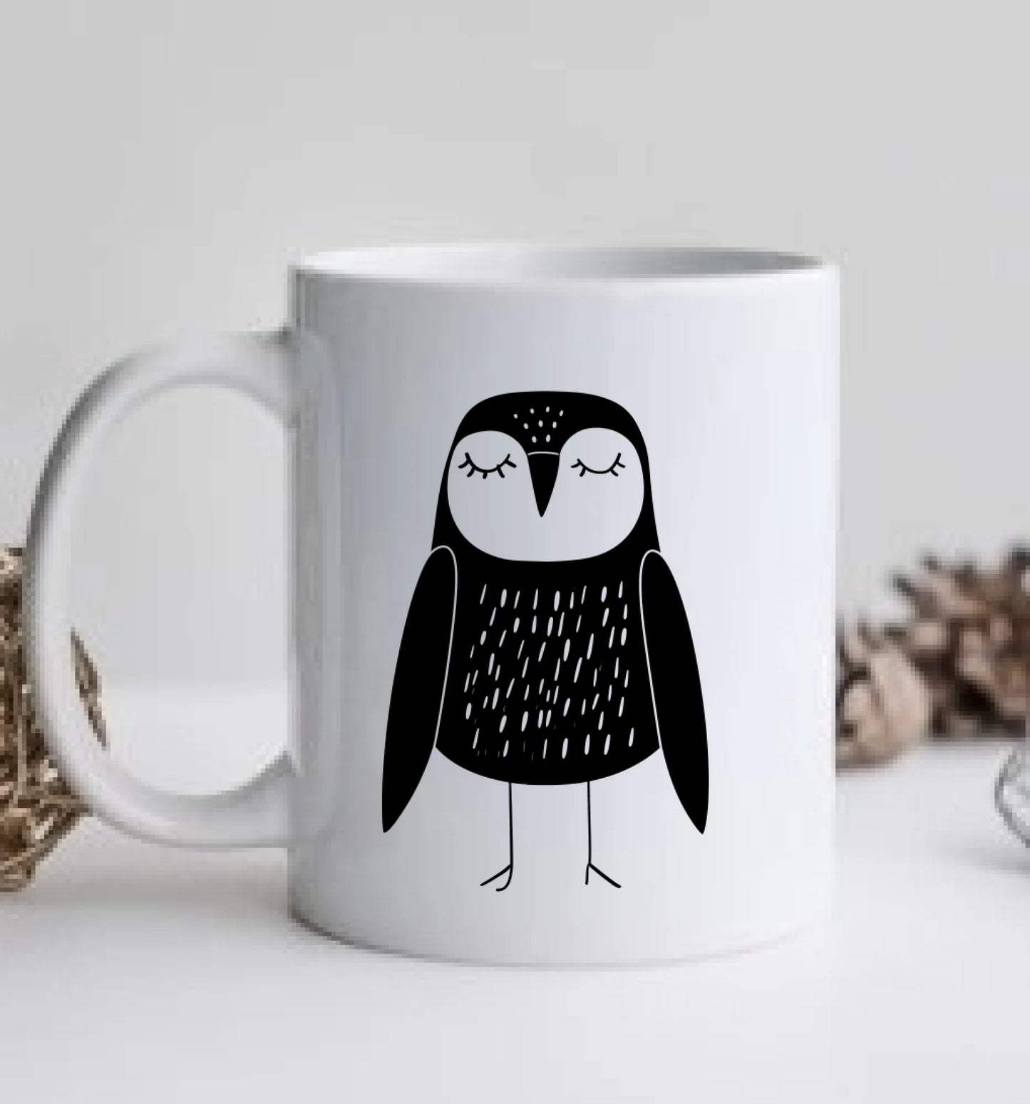 Personalisierte Eulentasse mit Name - in der Ruhe liegt die Kraft