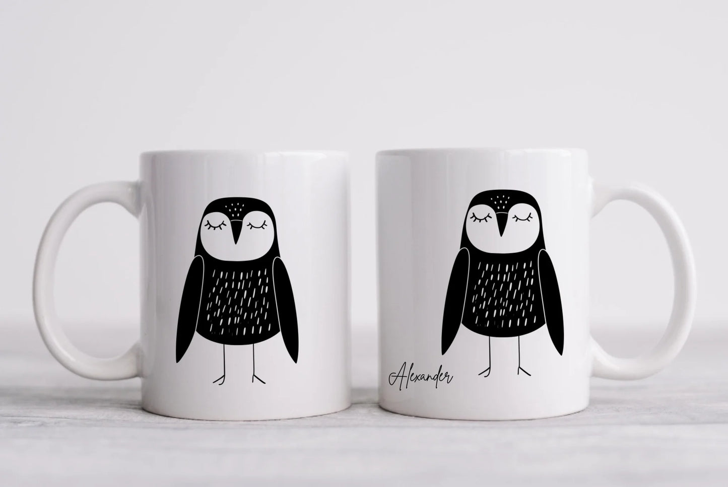 Personalisierte Eulentasse mit Name - in der Ruhe liegt die Kraft