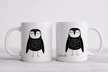 Personalisierte Eulentasse mit Name - in der Ruhe liegt die Kraft