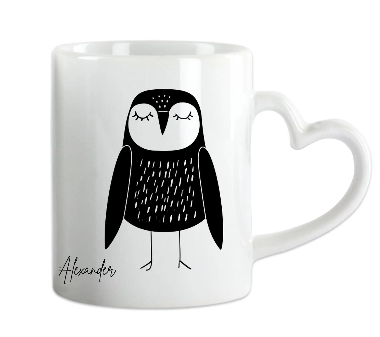 Personalisierte Eulentasse mit Name - in der Ruhe liegt die Kraft