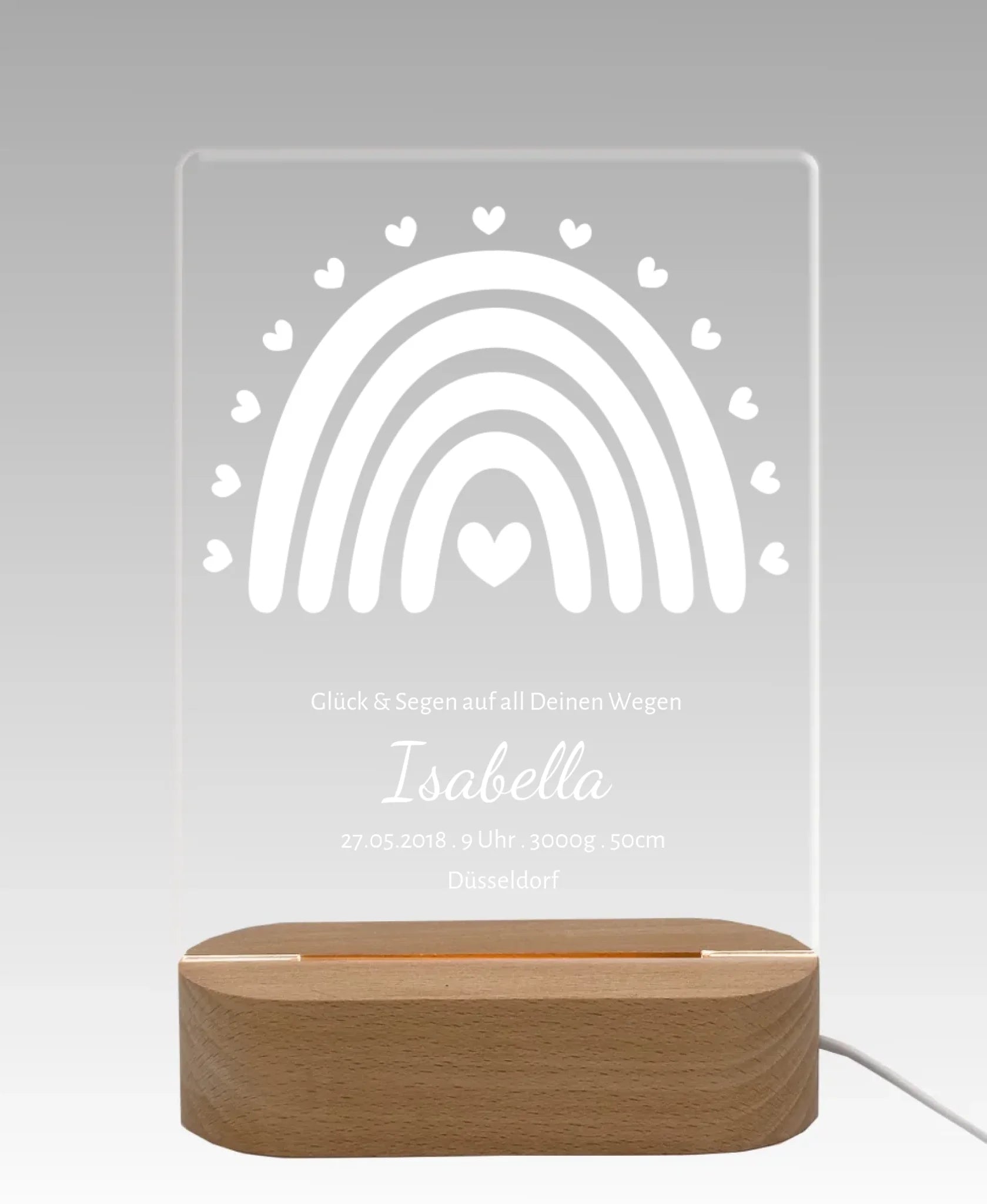 Licht aus - grauer Hintergrund