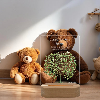 Teddybären mit rechteckigen Nachtlicht