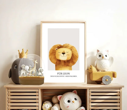 "Gute Nacht" Personalisiertes Baby & Kinder LED Nachtlicht Safari Tiere mit Namen / Text Geburtsgeschenk & Taufgeschenk