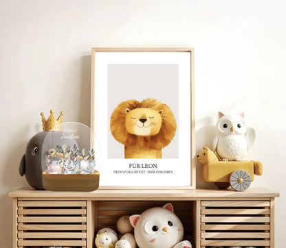 Personalisiertes Baby & Kinder Nachtlicht 1-3 Lieblingstiere Safari mit Namen Geburtsgeschenk & Taufgeschenk
