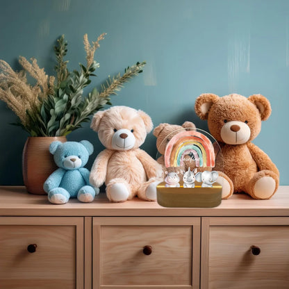 Personalisiertes Baby & Kinder LED Nachtlicht 1-3 Tiere Safari mit Namen Geburtsgeschenk & Taufgeschenk