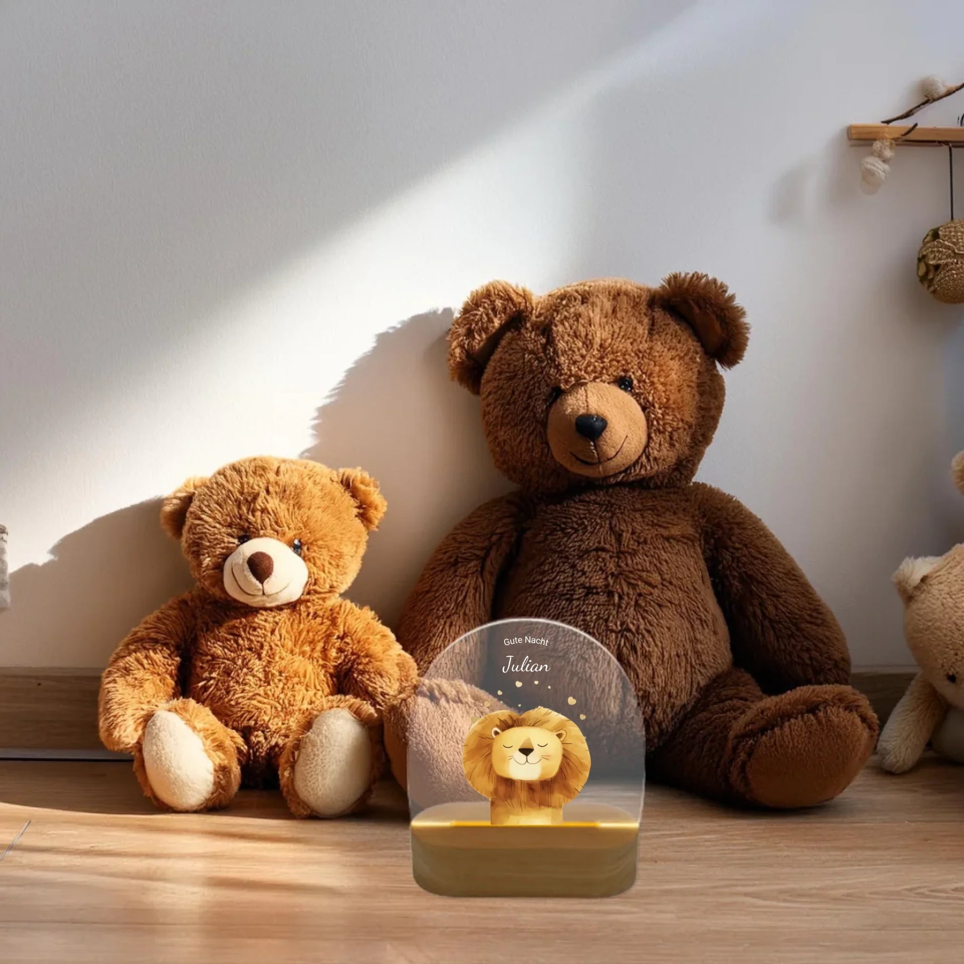 Personalisiertes Baby & Kinder LED Nachtlicht Safari Tiere / Bauernhof / Einhörner - Kinderzimmer Deko