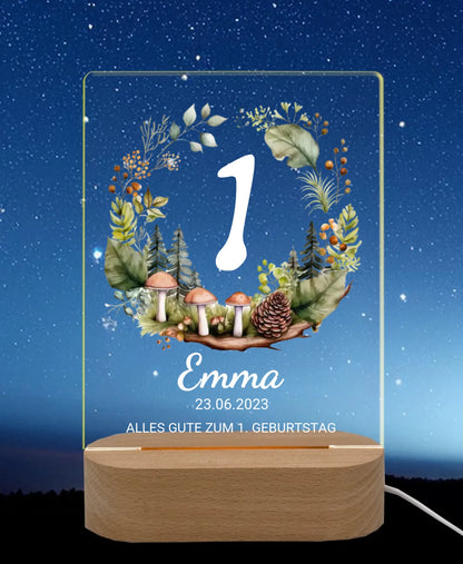 Licht an Nachthimmel