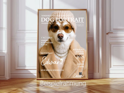 Personalisiertes Magazine Cover "DOG Portrait" Zeitschrift Titelblatt - Fotoposter Hund Katze - digitale Datei