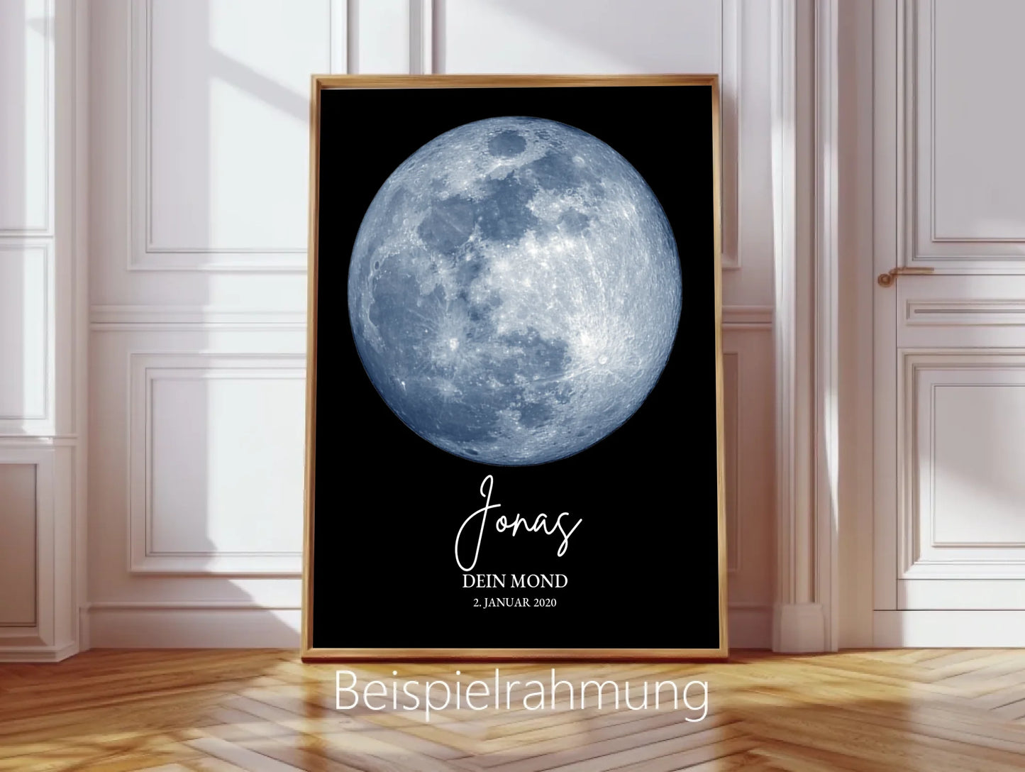 Personalisiertes Mondphasen-Poster - zur Geburt, Taufe, Hochzeit, Jahrestag oder besonderem Datum - Digitale Datei