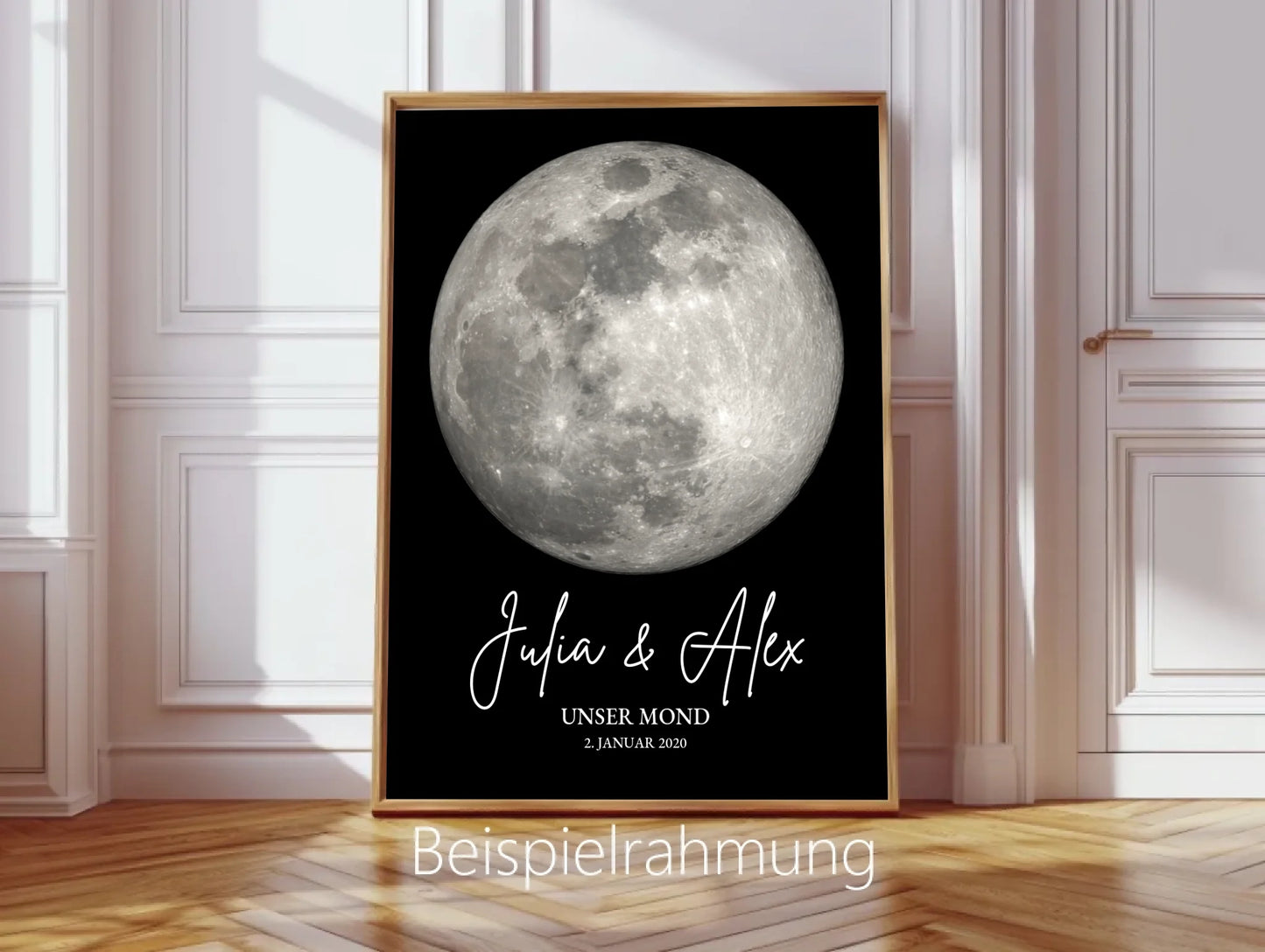 Personalisiertes Mondphasen-Poster - Hochzeit, Jahrestag, Valentinstag oder besonderem Datum - Digitale Datei