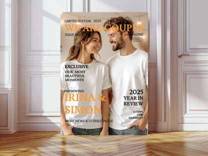 Personalisiertes Magazine Cover "Couple Paar Portrait 2" Zeitschrift Titelblatt - Fotoposter - digitale Datei