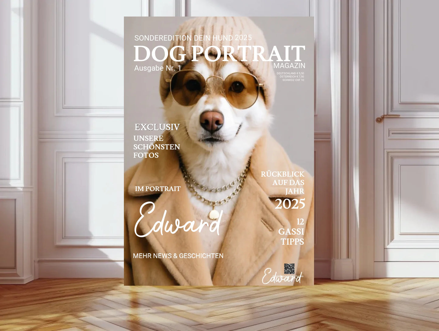 Personalisiertes Magazine Cover "DOG Portrait" Zeitschrift Titelblatt - Fotoposter Hund Katze - digitale Datei