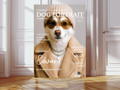Personalisiertes Magazine Cover "DOG Portrait" Zeitschrift Titelblatt - Fotoposter Hund Katze - digitale Datei