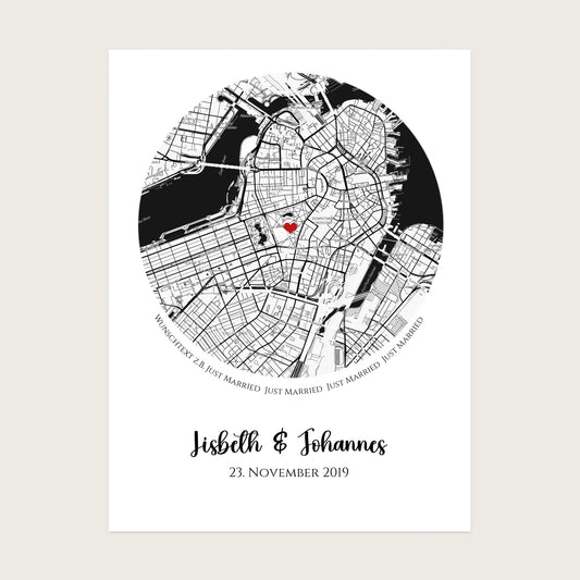 Wo alles begann Poster - Personalisiertes Hochzeitsgeschenk, Geschenk Hochzeitstag, Valetinstag Stadtkarte - Digitale Datei Digitale Datei zum Selberdrucken - kein Poster !!! Digitale Datei zum Selberdrucken - kein Poster 30x40 45x60 60x80 cm