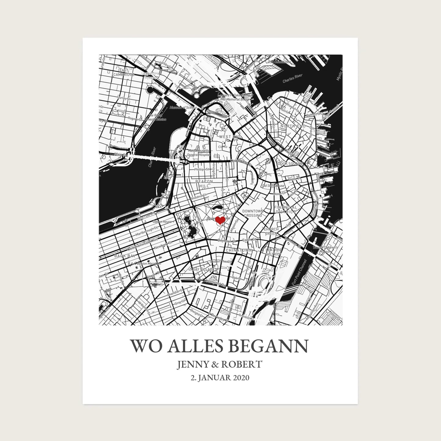 Wo alles begann Poster - Personalisiertes Hochzeitsgeschenk, Geschenk Hochzeitstag, Valetinstag Stadtkarte 2 - Digitale Datei Digitale Datei zum Selberdrucken - kein Poster !!! Digitale Datei zum Selberdrucken - kein Poster 30x40 45x60 60x80 cm