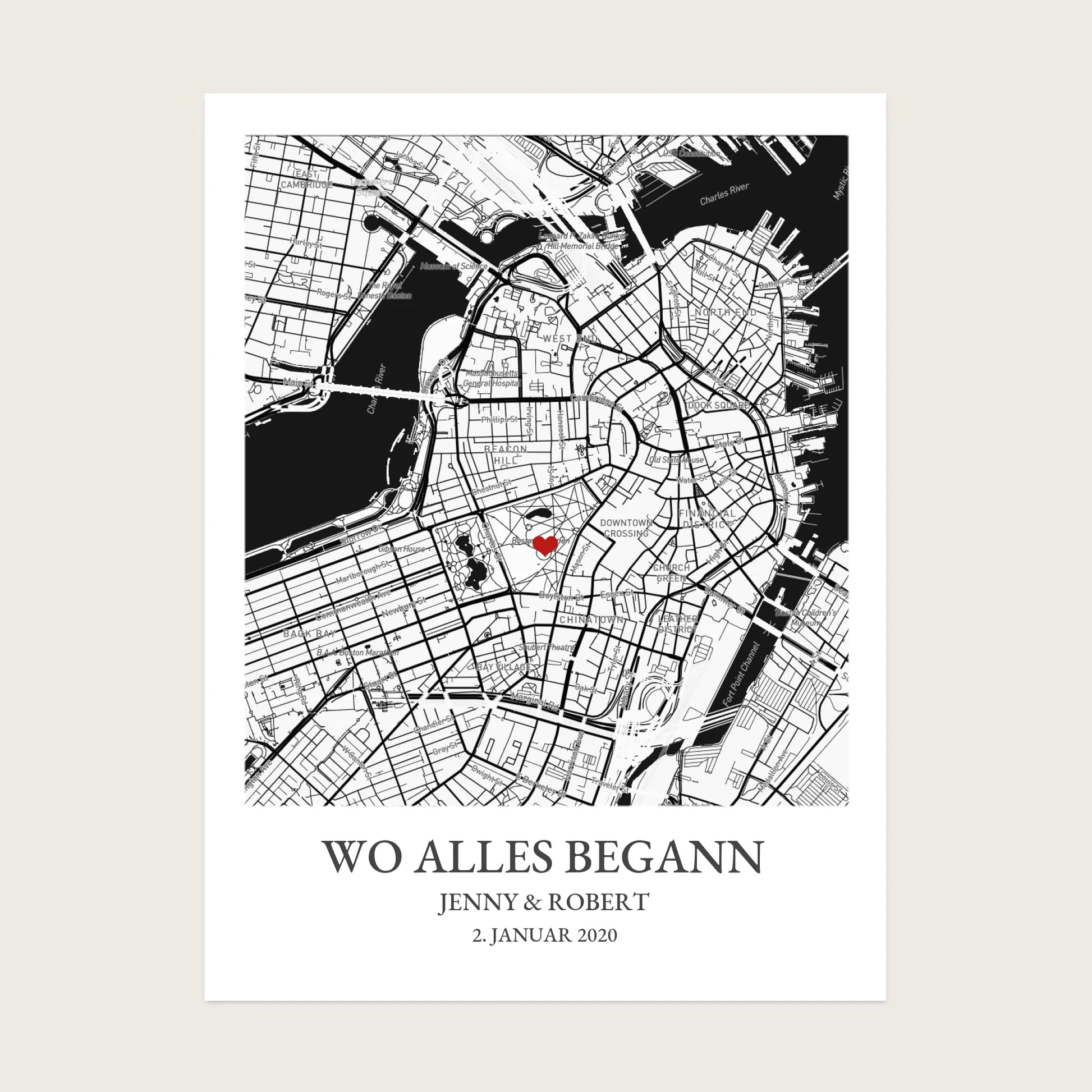 Wo alles begann Poster - Personalisiertes Hochzeitsgeschenk, Geschenk Hochzeitstag, Valetinstag Stadtkarte 2 - Digitale Datei Digitale Datei zum Selberdrucken - kein Poster !!! Digitale Datei zum Selberdrucken - kein Poster 30x40 45x60 60x80 cm