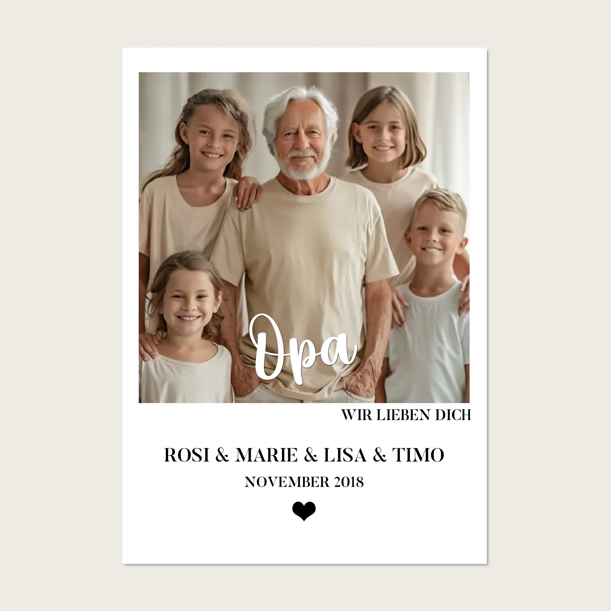 "Opa" Personalisiertes Fotoposter Geschenk- Geburtstagsgeschenk - Weihnachtsgeschenk - Digitale Datei Digitale Datei zum Selberdrucken - kein Poster !!! Digitale Datei zum Selberdrucken - kein Poster 30x40 45x60 60x80 cm