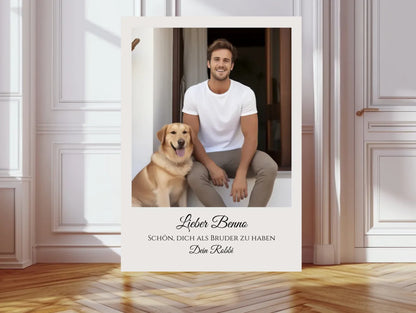 "Bruder" Personalisiertes Fotoposter Geschenk- Geburtstagsgeschenk - Weihnachtsgeschenk - Digitale Datei
