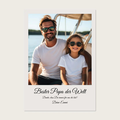 "Papa" Personalisiertes Fotoposter Geschenk- Geburtstagsgeschenk - Vatertagsgeschenk - Weihnachtsgeschenk - Digitale Datei Digitale Datei zum Selberdrucken - kein Poster !!! Digitale Datei zum Selberdrucken - kein Poster 30x40 45x60 60x80 cm