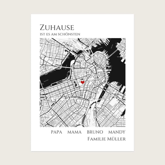 Personalisiertes "Zuhause" Koordinaten Poster Geschenk - digitale Datei Digitale Datei zum Selberdrucken - kein Poster !!! Digitale Datei zum Selberdrucken - kein Poster 30x40 45x60 60x80 cm