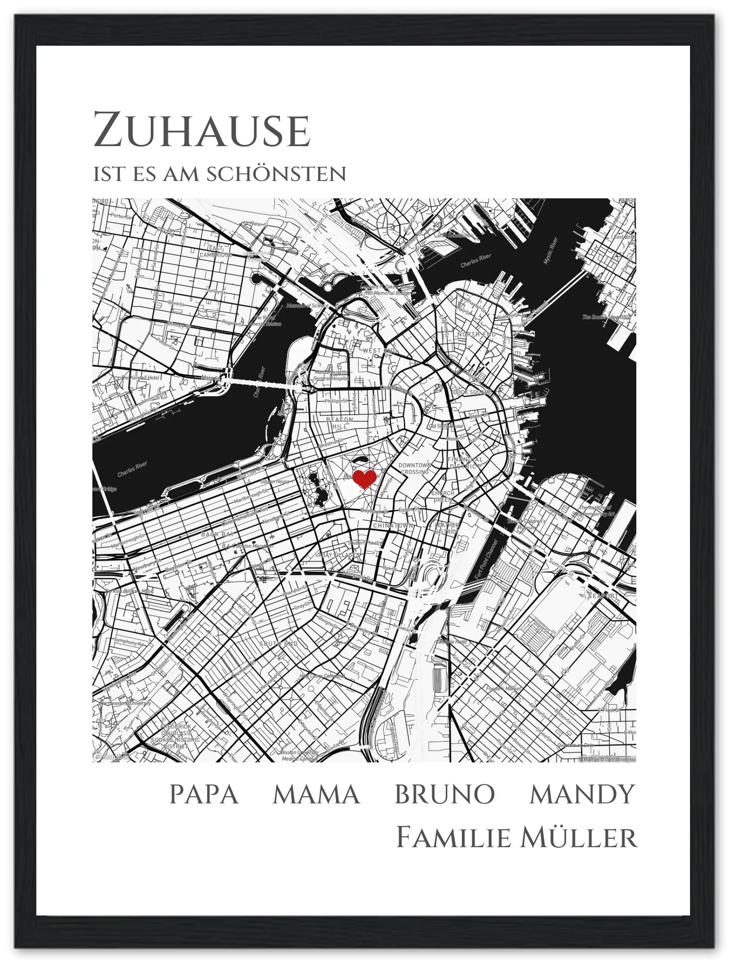 Personalisiertes "Zuhause" Koordinaten Poster Geschenk - digitale Datei