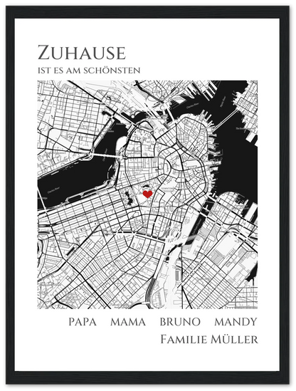 Personalisiertes "Zuhause" Koordinaten Poster Geschenk - digitale Datei