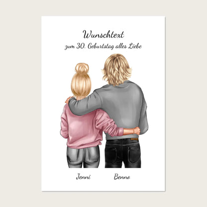 Geschenk beste Freundin, Freund, Partner, Bruder oder Schwester mit Namen und Spruch - Geburtstagsgeschenk Poster - digitale Datei Digitale Datei zum Selberdrucken - kein Poster !!! Digitale Datei zum Selberdrucken - kein Poster 30x40 45x60 60x80 cm