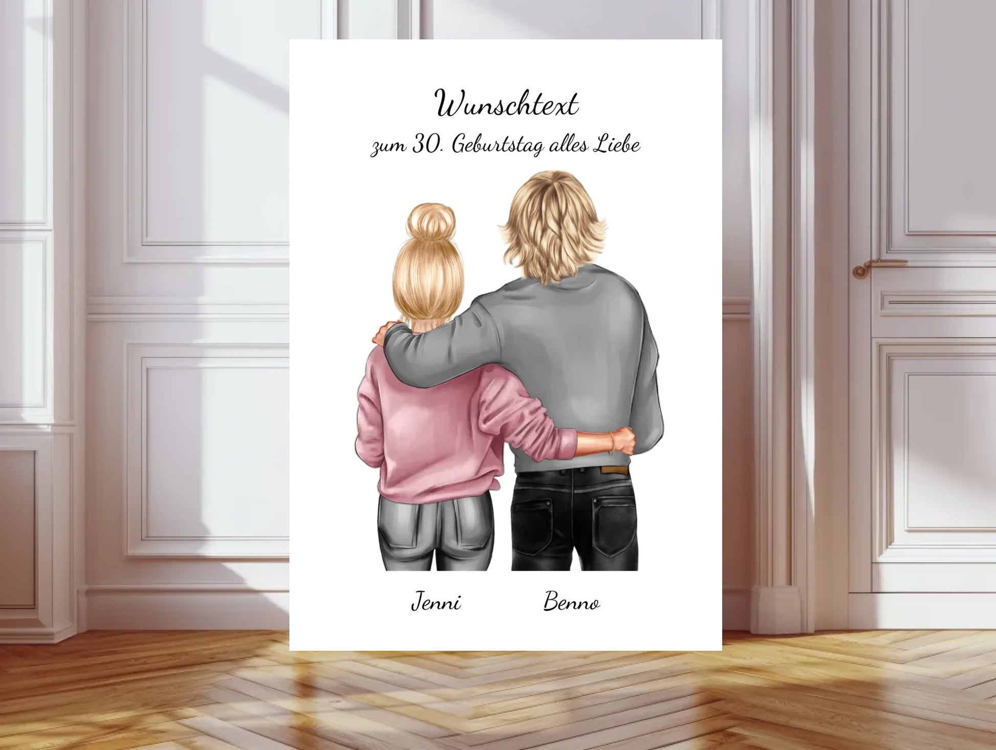 Geschenk beste Freundin, Freund, Partner, Bruder oder Schwester mit Namen und Spruch - Geburtstagsgeschenk Poster - digitale Datei
