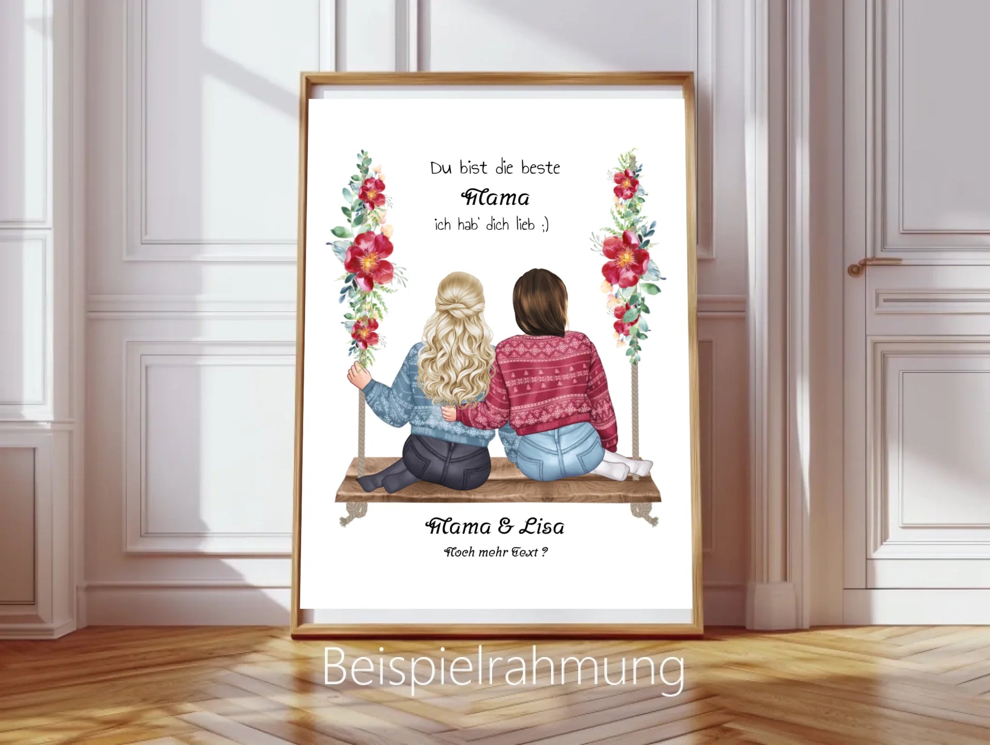 Personalisiertes Mutter Tochter Poster Geschenk - Last Minute Bild Geschenk mit Namen und Spruch - digitale Datei