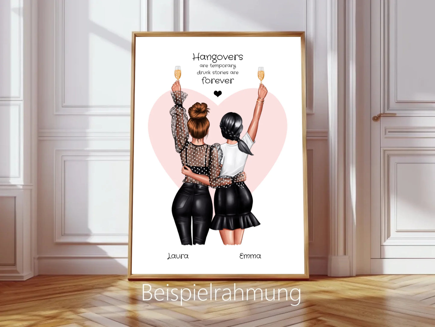Beste Freundin Bild Geschenk - Geburtstagsgeschenk Poster gestalten - digitale Datei