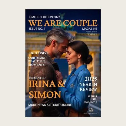 Personalisiertes Magazine Cover "We are Couple" Paarposter Zeitschrift Titelblatt Posters Poster