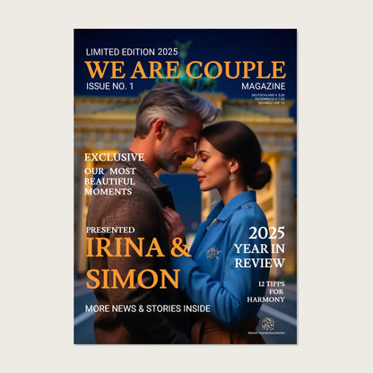 Personalisiertes Magazine Cover "We are Couple" Paarposter Zeitschrift Titelblatt !!! Digitale Datei zum Selberdrucken - kein Poster !!! Digitale Datei zum Selberdrucken - kein Poster A4 A3 A2