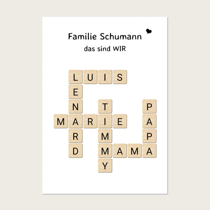 Scrabble Buchstaben Poster und Bild Geschenk mit Namen - Digitale Datei Digitale Datei zum Selberdrucken - kein Poster !!! Digitale Datei zum Selberdrucken - kein Poster 30x40 45x60 60x80 cm