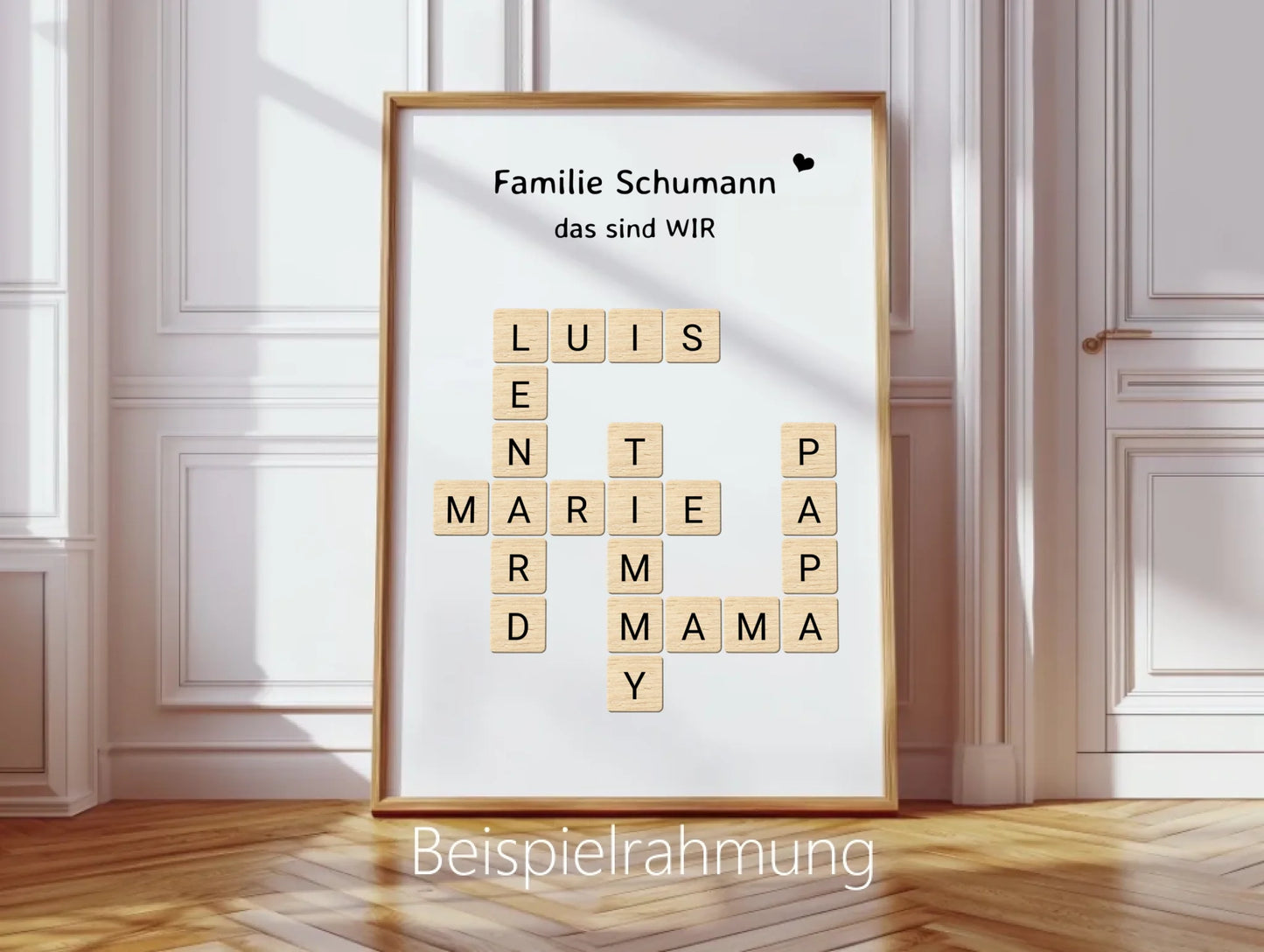 Scrabble Buchstaben Poster und Bild Geschenk mit Namen - Digitale Datei