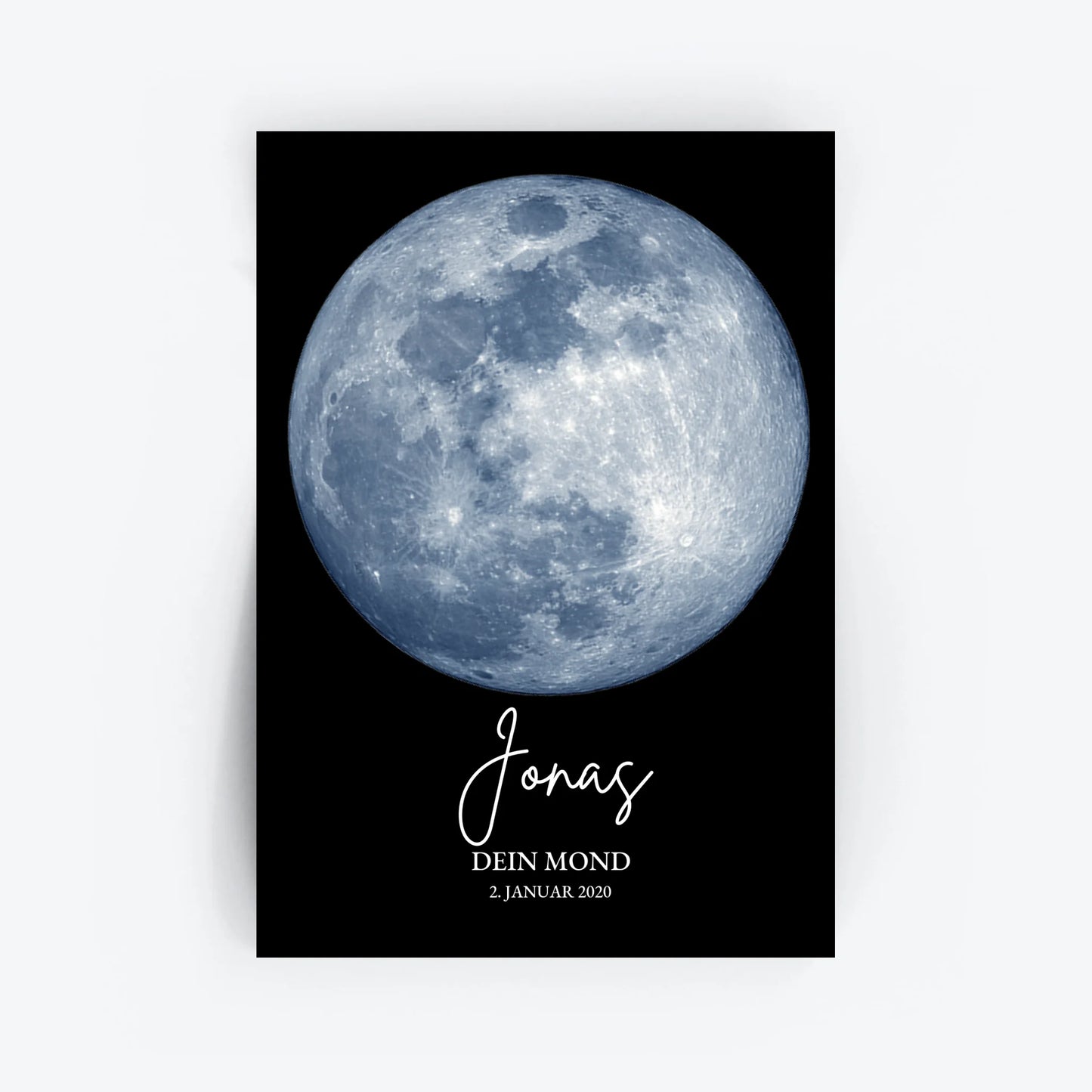 Personalisiertes Mondphasen-Poster - zur Geburt, Taufe oder besonderem Datum Posters Poster