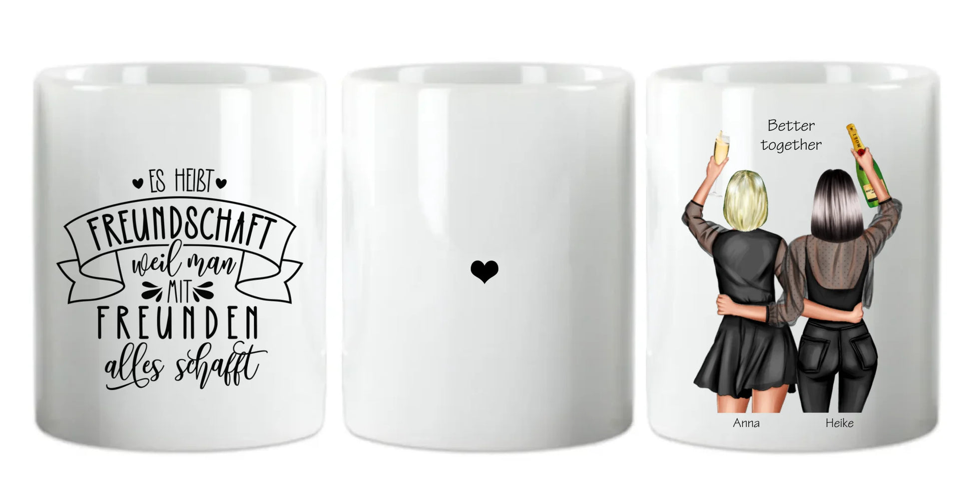 Personalisierte Tasse Geschenk beste Freundin - 2 Beste Freundinnen Geburtstagsgeschenk