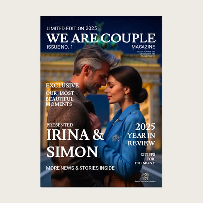 Personalisiertes Magazine Cover "Couple" Fotoposter Geschenk für Paar - digitale Datei !!! Digitale Datei zum Selberdrucken - kein Poster !!! Digitale Datei zum Selberdrucken - kein Poster A4 A3 A2
