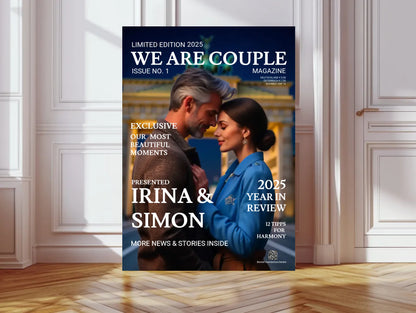 Personalisiertes Magazine Cover "Couple" Fotoposter Geschenk für Paar - digitale Datei