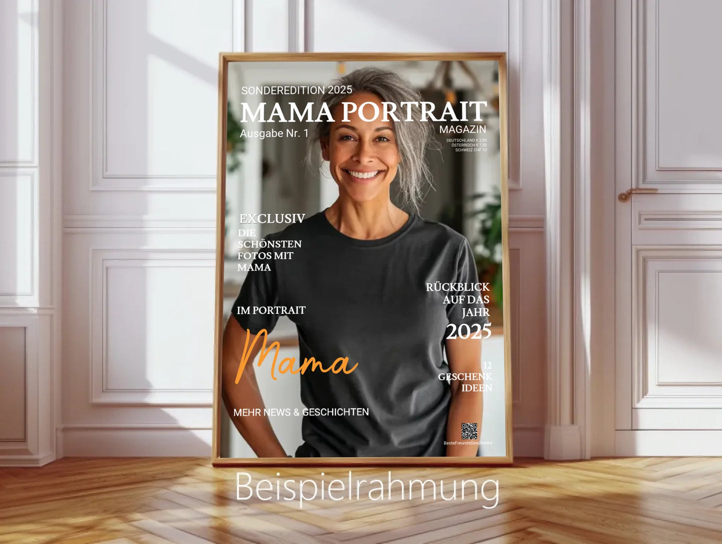 Personalisiertes Magazine Cover "MAMA PORTRAIT" Zeitschrift Titelblatt - Fotoposter Geschenk Mutter