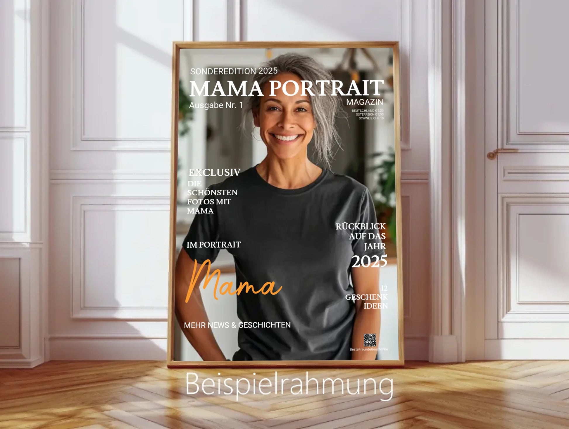 Personalisiertes Magazine Cover "MAMA PORTRAIT" Zeitschrift Titelblatt - Fotoposter Geschenk Mutter