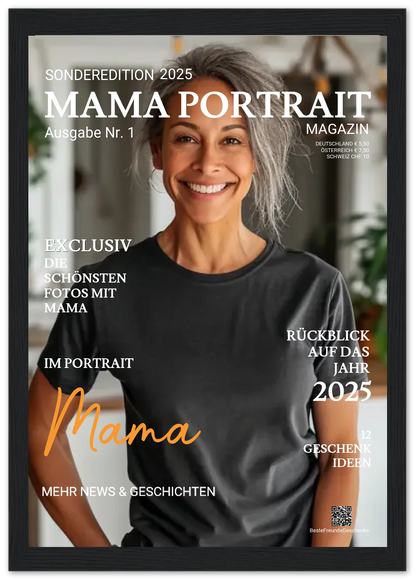 Personalisiertes Magazine Cover "MAMA PORTRAIT" Zeitschrift Titelblatt - Fotoposter Geschenk Mutter