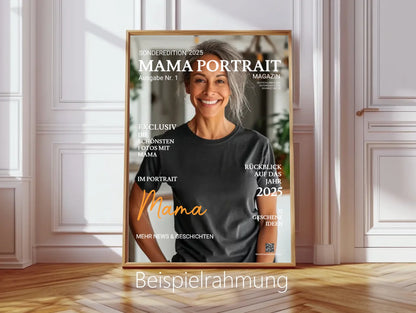 Personalisiertes Magazine Cover "MAMA PORTRAIT" Zeitschrift Titelblatt - Fotoposter Geschenk Mutter