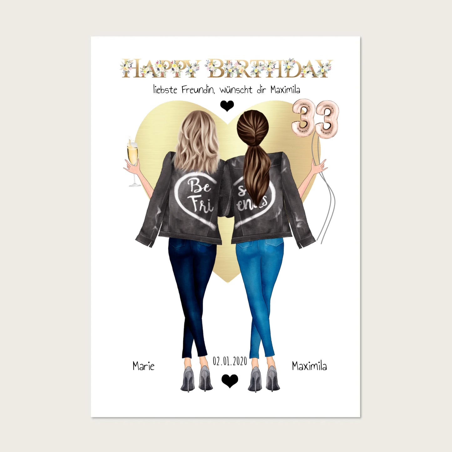 Geburtstagsgeschenk 25. Geburtstag Freundin Bild, Geschenk Schwester, Mama, Kollegin - gift for your bestie Poster Poster