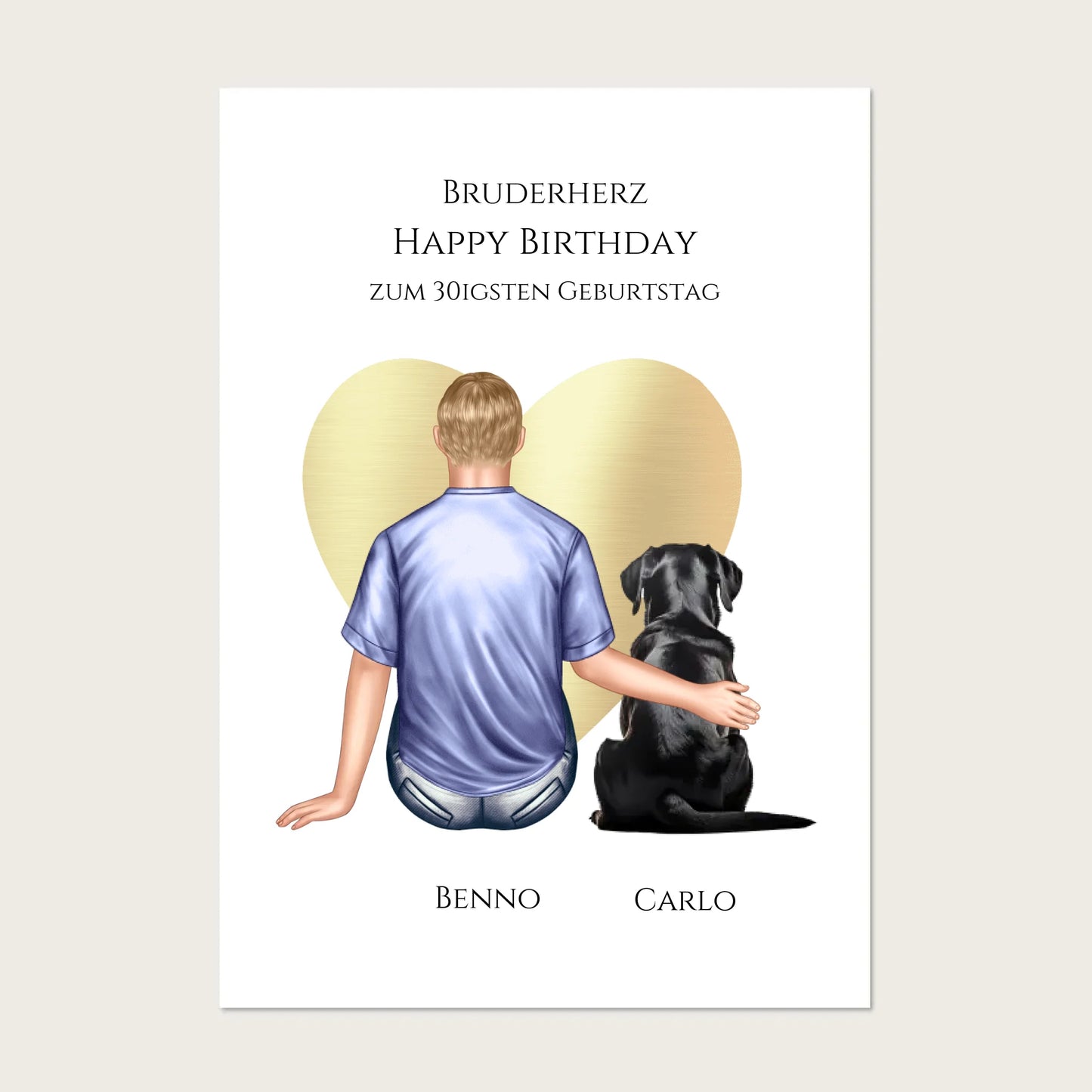 Geschenk 30 Geburtstag Bruder Poster - Bild Geburtstagsgeschenk von Schwester - Weihnachtsgeschenk !!! Digitale Datei zum Selberdrucken - kein Poster !!! Digitale Datei zum Selberdrucken - kein Poster A4 A3 A2