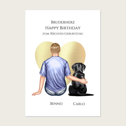 Geschenk 30 Geburtstag Bruder Poster - Bild Geburtstagsgeschenk von Schwester - Weihnachtsgeschenk !!! Digitale Datei zum Selberdrucken - kein Poster !!! Digitale Datei zum Selberdrucken - kein Poster A4 A3 A2