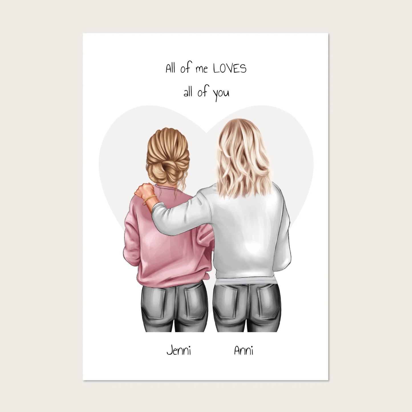 Individuelles Freundinnen-Poster: Euer einzigartiger Moment! Personalisiertes Poster Geschenk Poster Poster