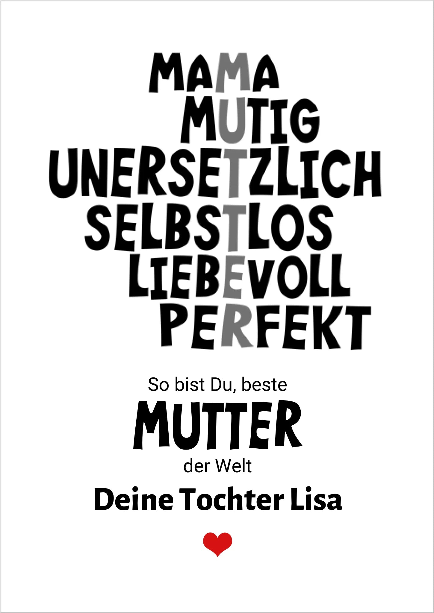 Muttertagsgeschenk "Definition Mama" Poster Geschenk personalisiert | Geburtstagsgeschenk | Zeitraum-Kunstdrucke Poster Poster