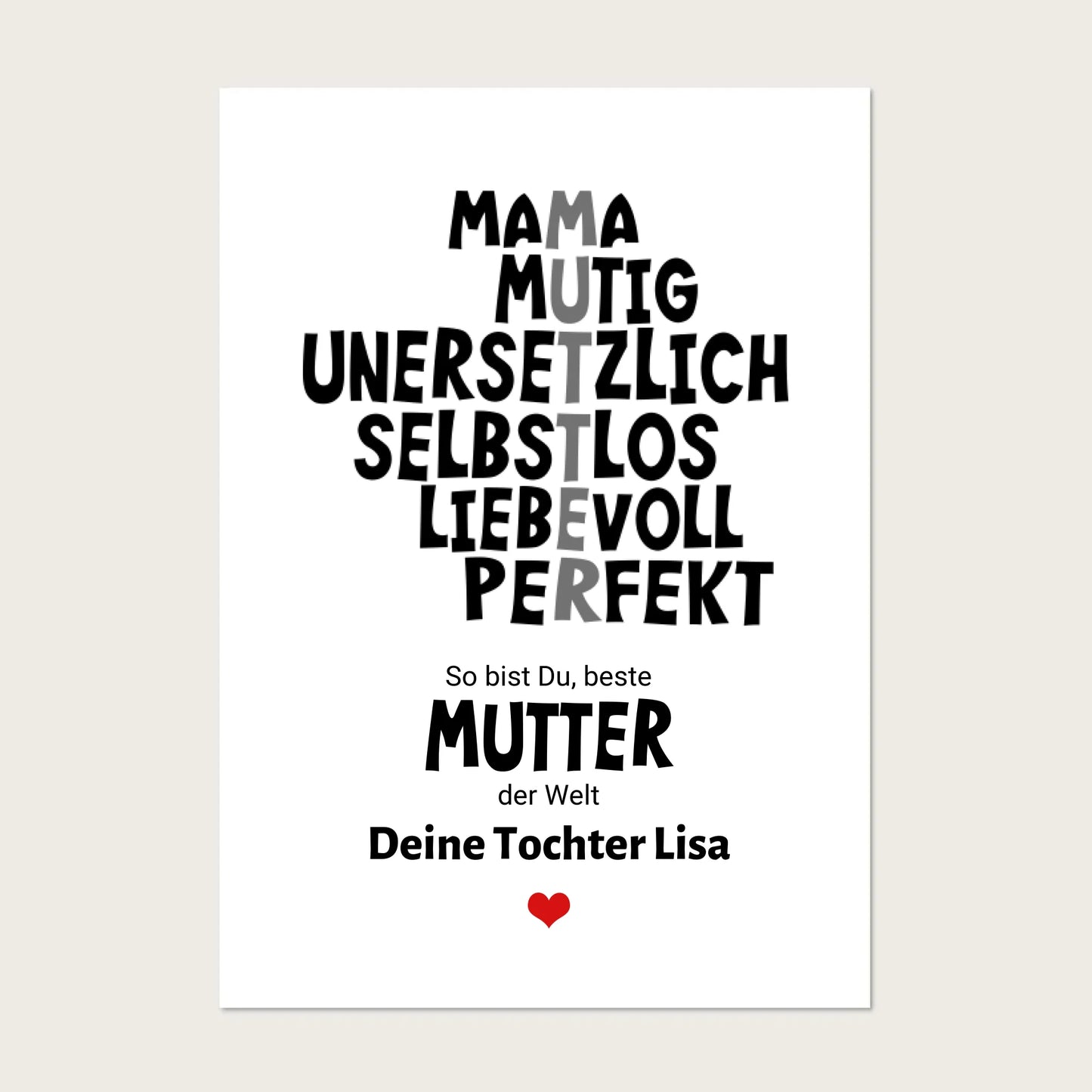 Muttertagsgeschenk "Definition Mama" Poster Geschenk personalisiert | Geburtstagsgeschenk | Zeitraum-Kunstdrucke