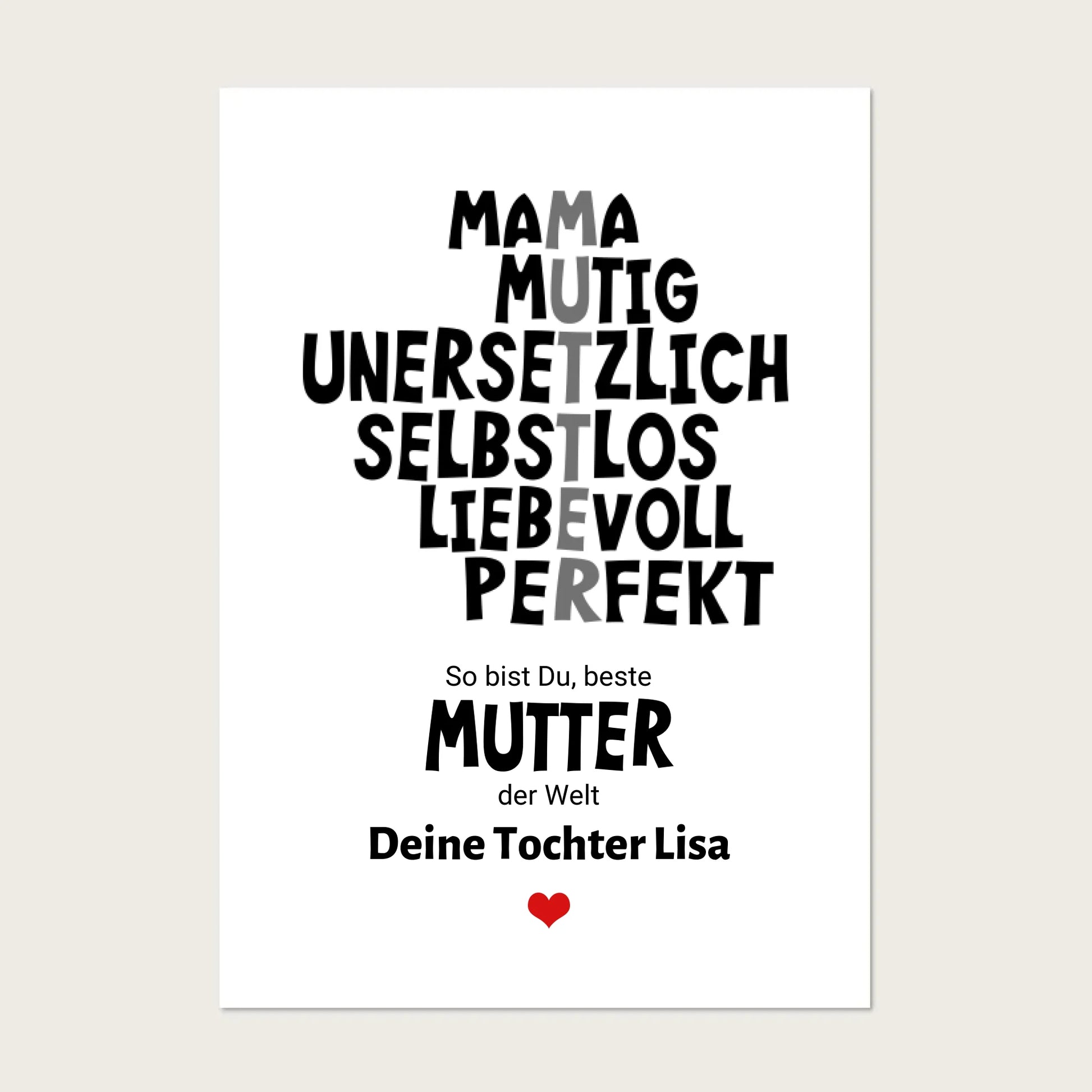 Muttertagsgeschenk "Definition Mama" Poster Geschenk personalisiert | Geburtstagsgeschenk | Zeitraum-Kunstdrucke